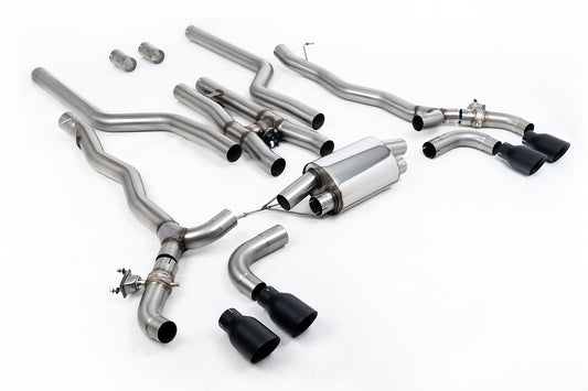 Milltek Sport Auspuffanlage passend für BMW M5 Competition 4.4l Twin Turbo F90 - schwarze Endrohre