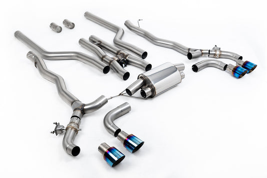 Milltek Sport Auspuffanlage passend für BMW M5 Competition 4.4l Twin Turbo F90 - titan geflämmte Endrohre