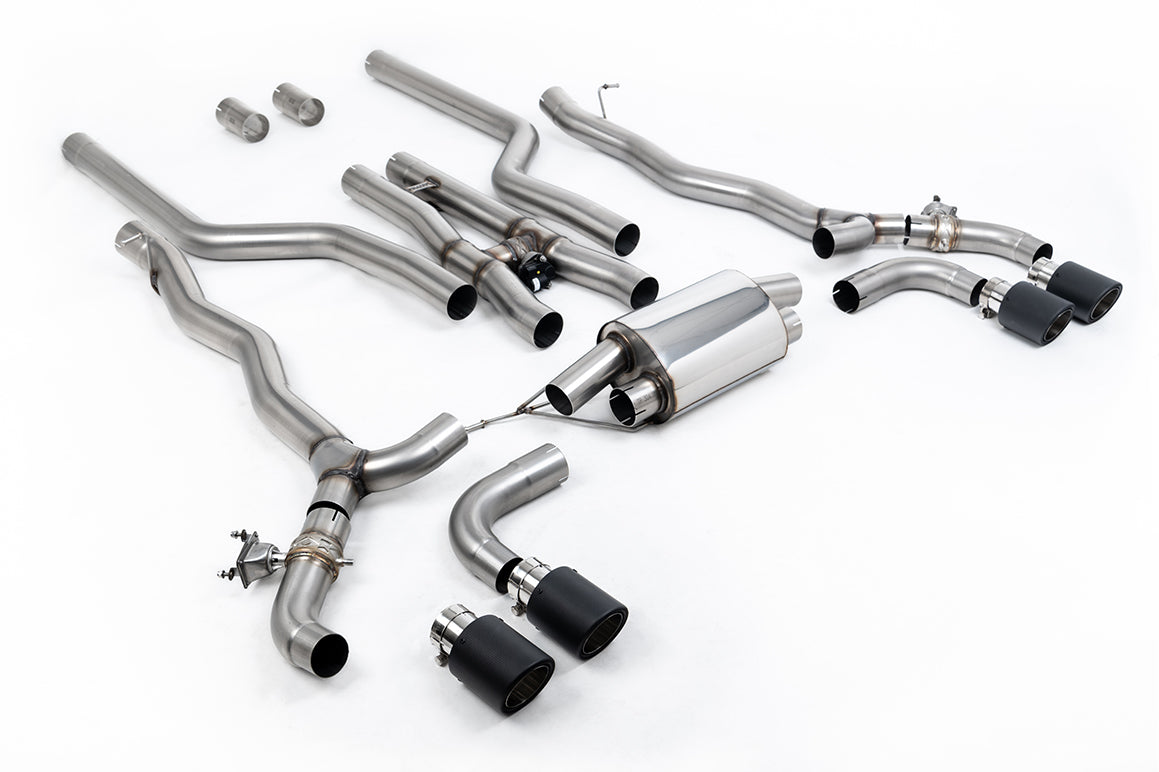 Milltek Sport Auspuffanlage passend für BMW M5 Competition 4.4l Twin Turbo F90 - carbon Endrohre