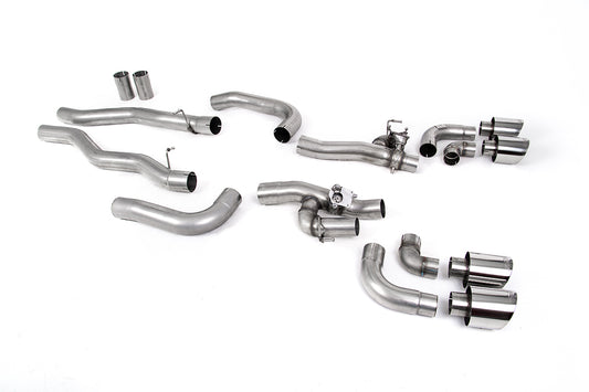 Milltek Sport Auspuffanlage passend für BMW 8 Series M8 Competition 4.4 V8 F91/F92/F93 Coupe/Cabrio - polierte Endrohre