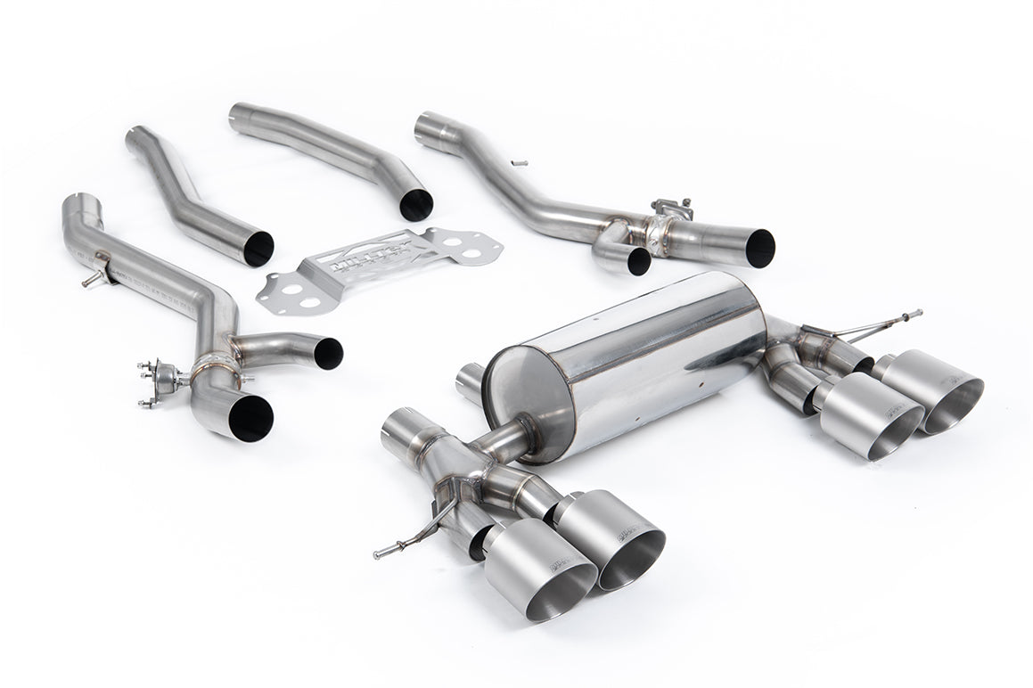 Milltek Sport Auspuffanlage passend für BWM 3 Series G80/G81 M3 Competition 3.0 Turbo & M4 G82 S58 - titan gebürstete Endr...