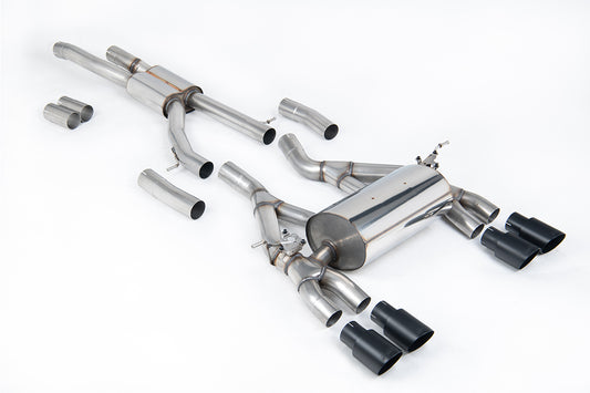 Milltek Sport Auspuffanlage passend für BMW M3 & M4 F80/F82/F83 Competition Coupe/Saloon - schwarze Endrohre