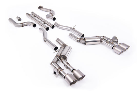 Milltek Sport Abgasanlage passend für Camaro Gen 6 SS 6.2L V8 Unbalanced Straight - Titan gebürstete Endrohre