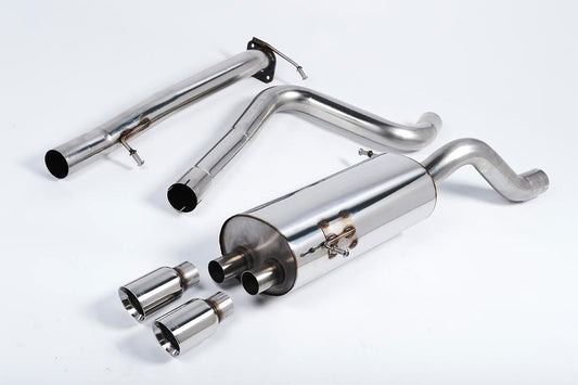 Milltek Sport Rennsport Abgasanlage passend für Ford Fiesta Mk7/7.5 ST 1.6T - non-resonated - polierte Endrohre