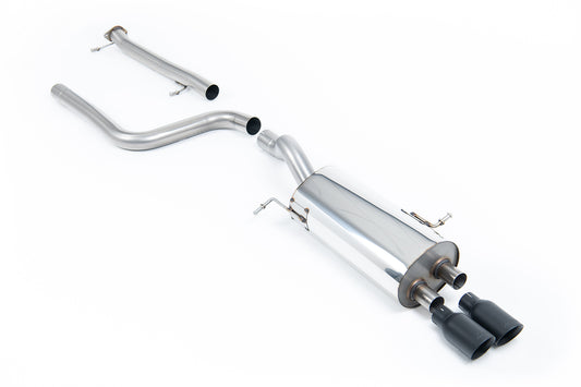 Milltek Sport Abgasanlage passend für Ford Fiesta Mk7/7.5 ST 1.6T - non-resonated - schwarze Endrohre