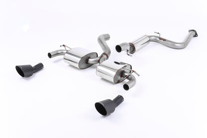 Milltek Sport Auspuffanlage passend für Ford Focus Mk2 RS 2.5T - schwarze Endrohre