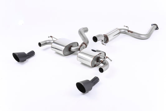 Milltek Sport Auspuffanlage passend für Ford Focus Mk2 RS 2.5T - schwarze Endrohre