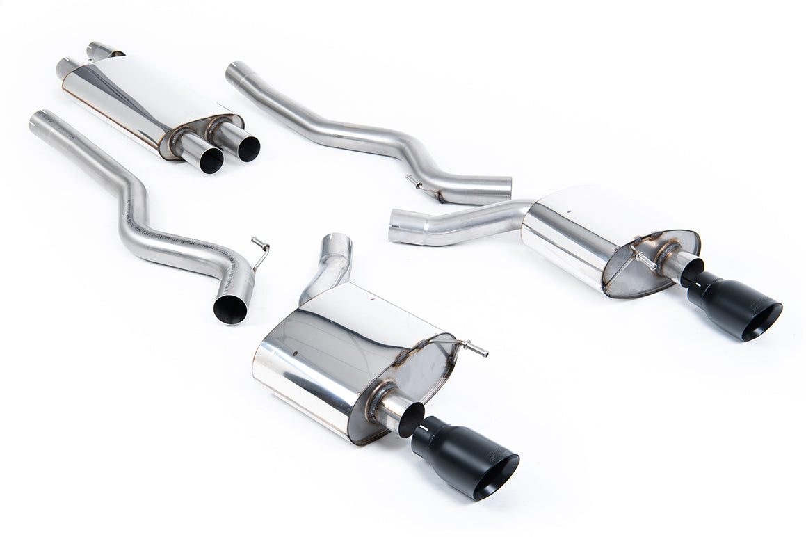 Milltek Sport Auspuffanlage passend für Ford Mustang 2.3 S650 - schwarze Endrohre