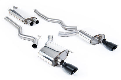 Milltek Sport Auspuffanlage passend für Ford Mustang 2.3 S650 - schwarze Endrohre