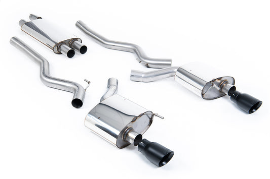 Milltek Sport Auspuffanlage passend für Ford Mustang 2.3 S650 - schwarze Endrohre