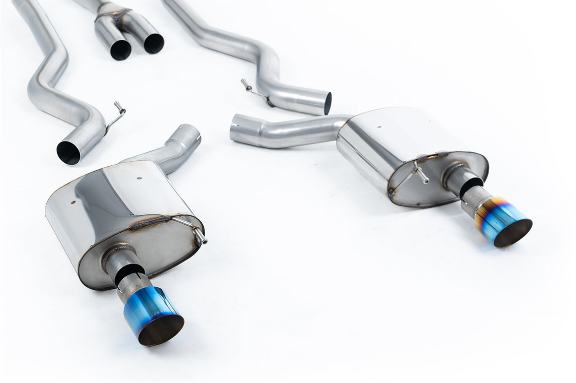 Milltek Sport Auspuffanlage passend für Ford Mustang 2.3 S550/S650 Fastback - titan geflämmte Endrohre