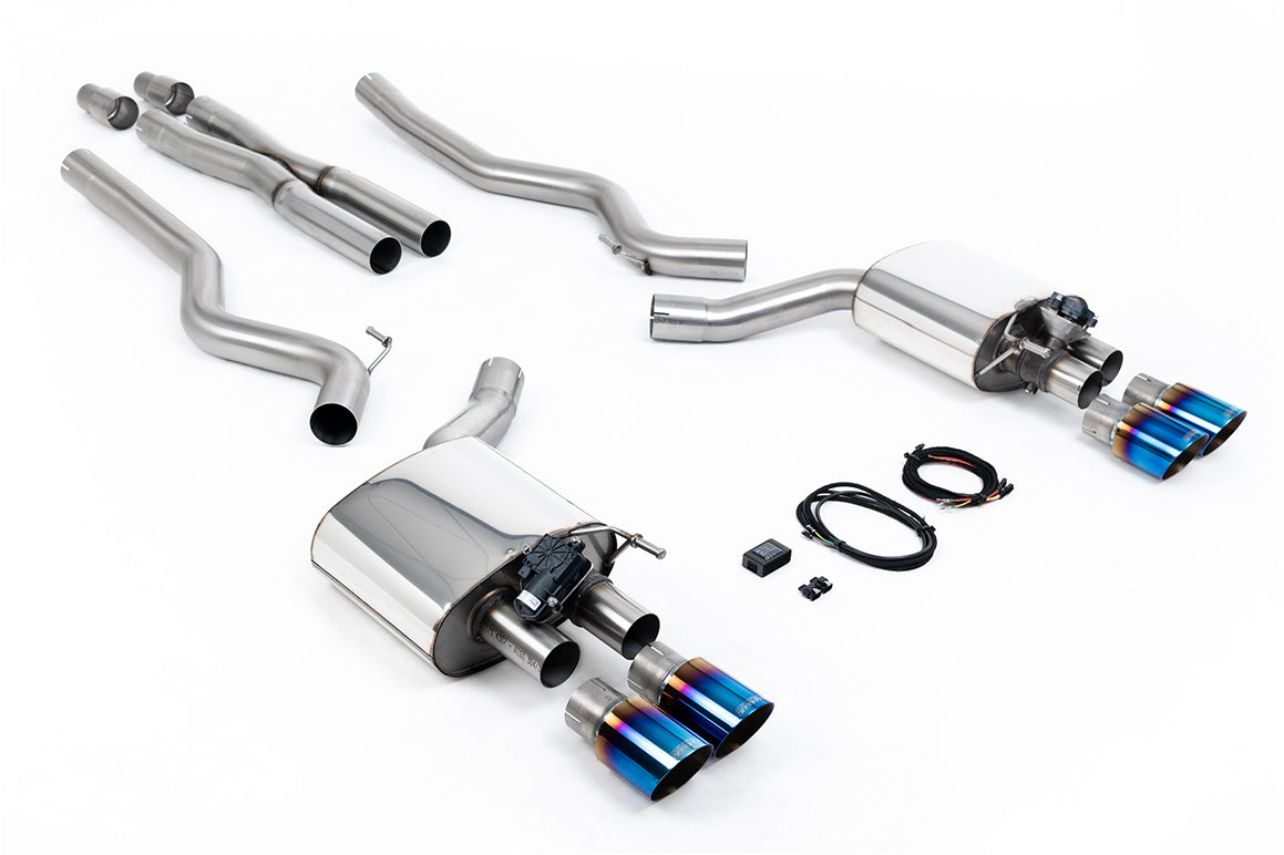 Milltek Sport Auspuffanlage passend für Ford Mustang 5.0 V8 GT Fastback - titan geflämmte Endrohre