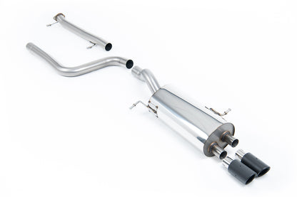 Milltek Sport Abgasanlage passend für Ford Fiesta Mk7/7.5 ST 1.6T - non-resonated - carbon Endrohre