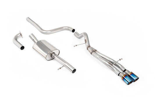 Milltek Sport Rennsport Abgasanlage passend für Ford Fiesta Mk7/7.5 1.0 mit Zetec S Heckschürze - non-resonated - titan ge...