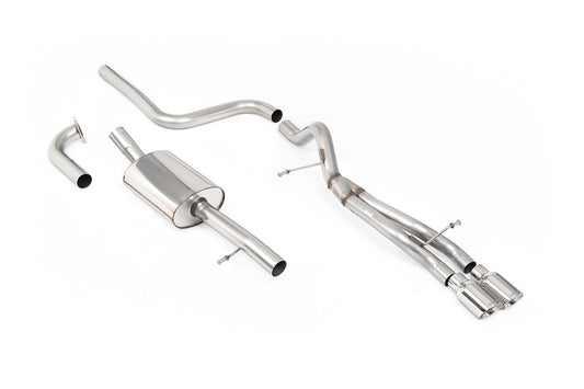 Milltek Sport Rennsport Abgasanlage passend für Ford Fiesta Mk7/7.5 1.0 mit Zetec S Heckschürze - non-resonated - polierte...