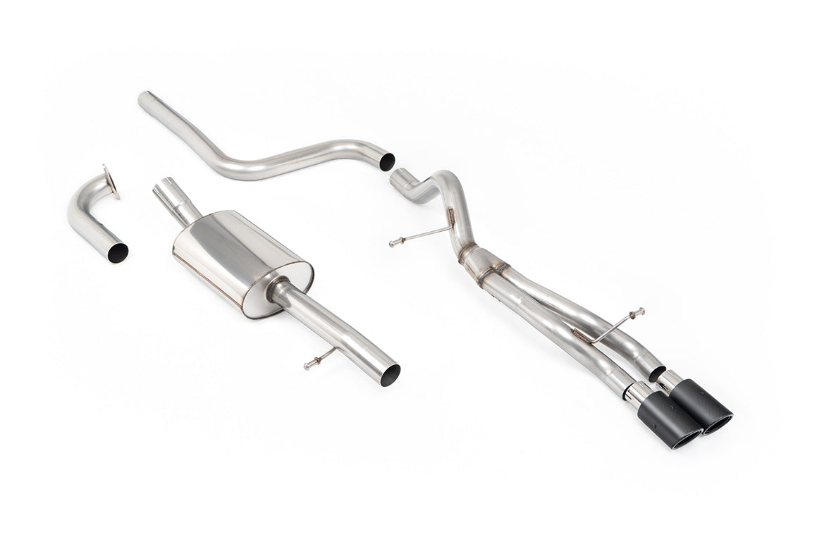 Milltek Sport Rennsport Abgasanlage passend für Ford Fiesta Mk7/7.5 1.0 mit Zetec S Heckschürze - non-resonated - carbon E...
