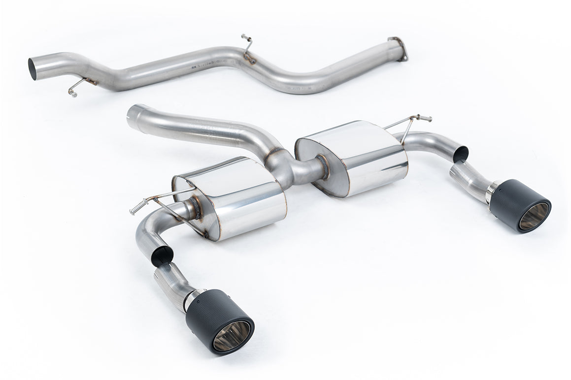 Milltek Sport Auspuffanlage passend für Ford Focus Mk2 RS 2.5T - carbon Endrohre