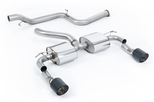 Milltek Sport Auspuffanlage passend für Ford Focus Mk2 RS 2.5T - carbon Endrohre