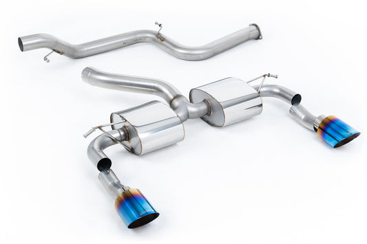 Milltek Sport Auspuffanlage passend für Ford Focus Mk2 RS 2.5T - titan geflämmte Endrohre