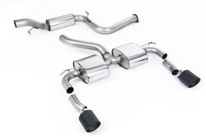 Milltek Sport Auspuffanlage passend für Ford Focus Mk2 RS 2.5T - carbon Endrohre