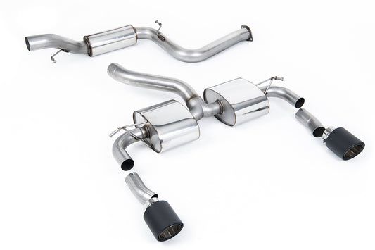 Milltek Sport Auspuffanlage passend für Ford Focus Mk2 RS 2.5T - carbon Endrohre