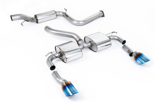 Milltek Sport Auspuffanlage passend für Ford Focus Mk2 RS 2.5T - titan geflämmte Endrohre