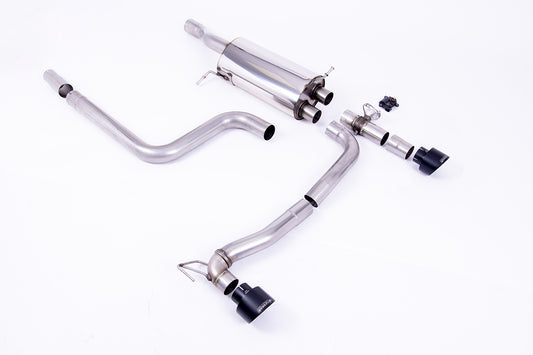 Milltek Sport Auspuffanlage passend für Ford Fiesta MK8 & MK8.5 ST 1.5 200PS ab BJ 10/2020 mit Maxton Ansatz - schwarze En...