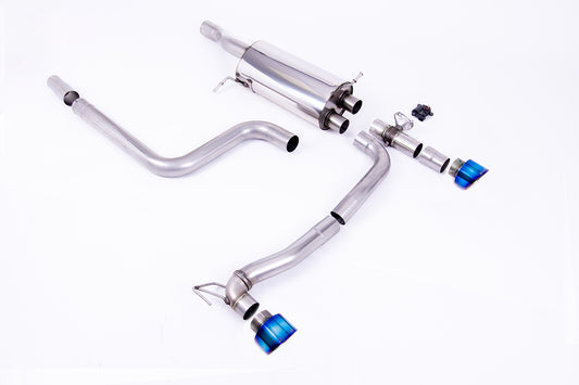 Milltek Sport Auspuffanlage passend für Ford Fiesta MK8 & MK8.5 ST 1.5 200PS ab BJ 10/2020 mit Maxton Ansatz - titan-geflä...
