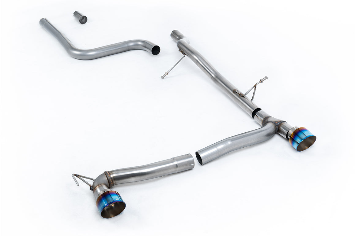 Milltek Sport Auspuffanlage passend für Ford Fiesta MK8 1.0T ST-Line - titan geflämmte Endrohre