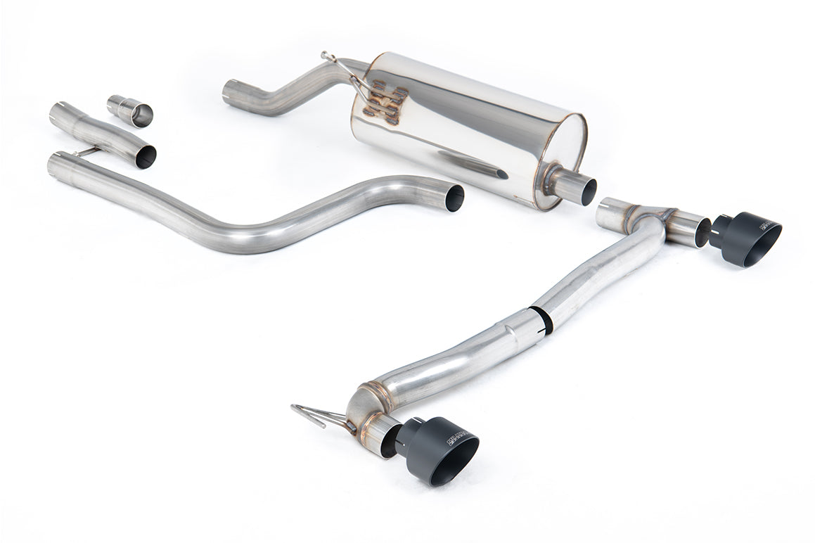 Milltek Sport Auspuffanlage passend für Ford Fiesta MK8 1.0EcoBoost 155PS ST-Line mit OPF für Maxton Ansatz - schwarze End...