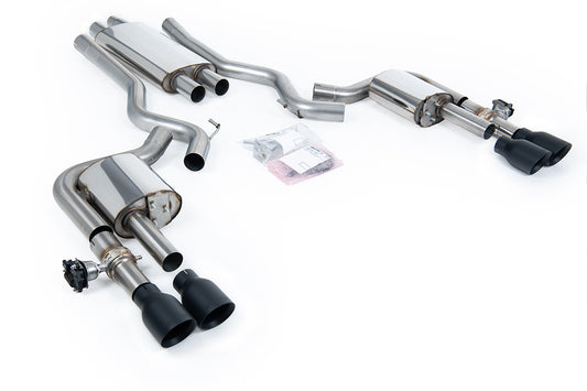 Milltek Sport Auspuffanlage passend für Ford Mustang 2.3 S650 - schwarze Endrohre