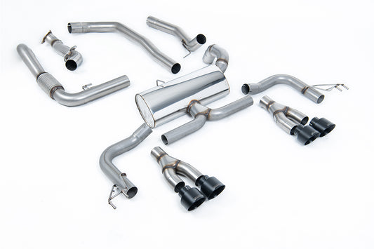 Milltek Sport Auspuffanlage passend für Honda Acura Civic Type R FK2 Turbocharged 2.0 i-VTEC - schwarze Endrohre