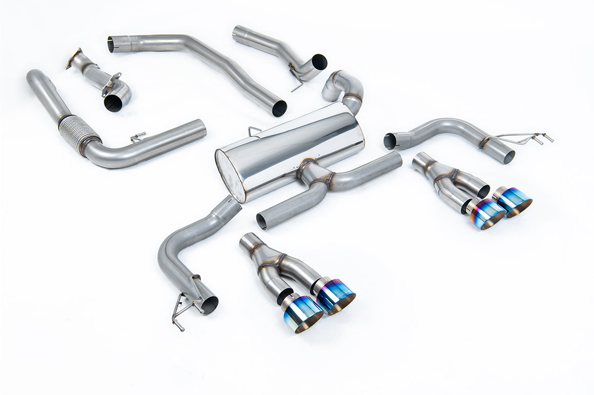 Milltek Sport Auspuffanlage passend für Honda Acura Civic Type R FK2 Turbocharged 2.0 i-VTEC - titan geflämmte Endrohre