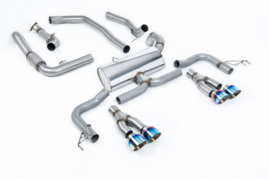 Milltek Sport Auspuffanlage passend für Honda Acura Civic Type R FK2 Turbocharged 2.0 i-VTEC - titan geflämmte Endrohre