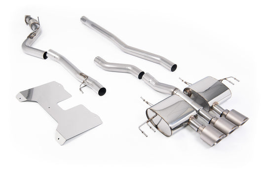Milltek Sport Auspuffanlage passend für Honda Acura Civic Type R FL5 2.0 I-VTEC (lautere Version) - titan gebürstete Endrohre