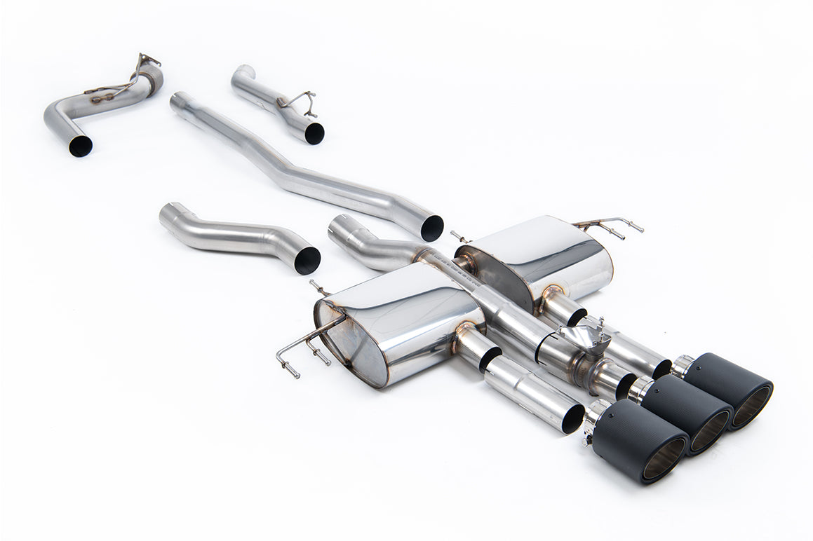 Milltek Sport Auspuffanlage passend für Honda Acura Integra Type S DE5 2.0 Turbo - carbon Endrohre