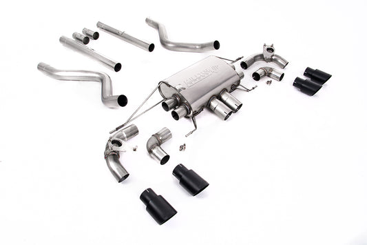 Milltek Sport Auspuffanlage passend für Land Rover / Range Defender 90 5.0 V8 - schwarze Endrohre