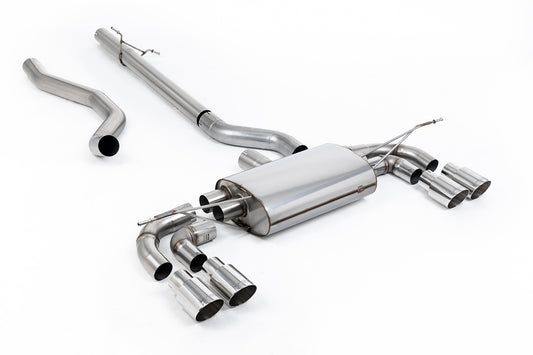 Milltek Sport Abgasanlage passend für Land Rover / Range Rover Defender 130 2.0 I4 P300 & P400e - non-resonated - polierte...