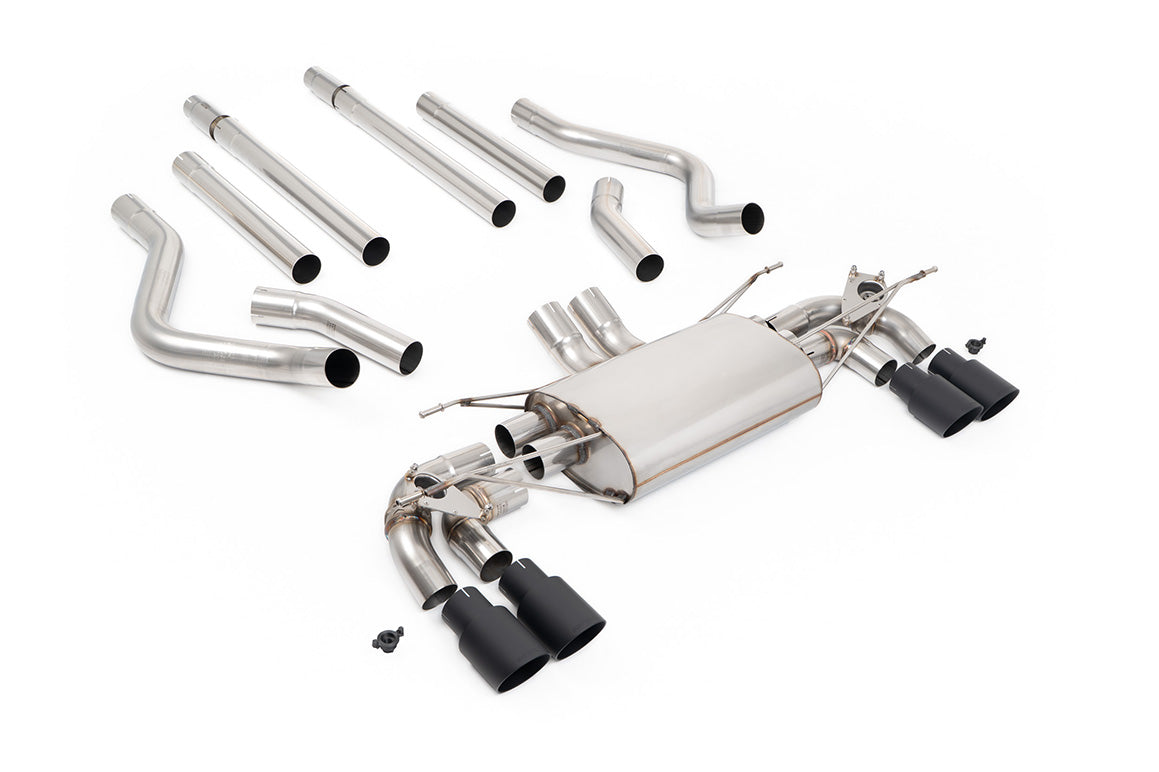 Milltek Sport Abgasanlage passend für Land Rover / Range Rover Defender 130 5.0 V8 non-resonated - schwarze Endrohre