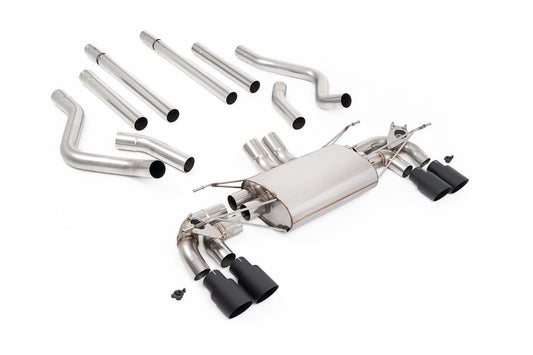 Milltek Sport Abgasanlage passend für Land Rover / Range Rover Defender 130 5.0 V8 non-resonated - schwarze Endrohre