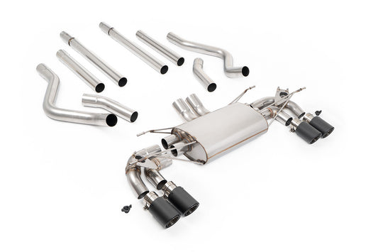 Milltek Sport Abgasanlage passend für Land Rover / Range Rover Defender 130 5.0 V8 non-resonated - Carbon Endrohre