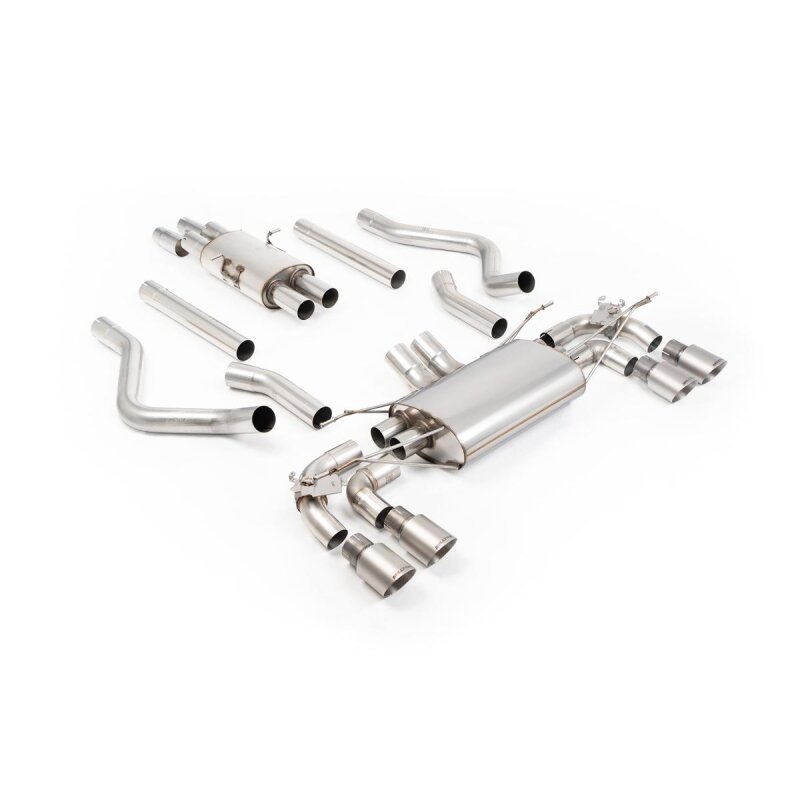 Milltek Sport Abgasanlage passend für Land Rover / Range Rover Defender 130 5.0 V8 resonated - titan Endrohre
