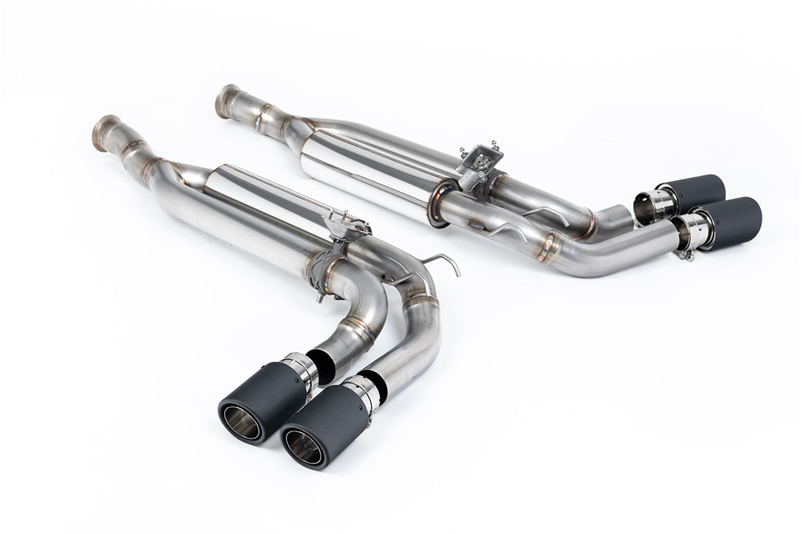 Milltek Sport Auspuffanlage passend für Mercedes G63 W463 4.0 Bi-Turbo V8 - carbon Endrohre
