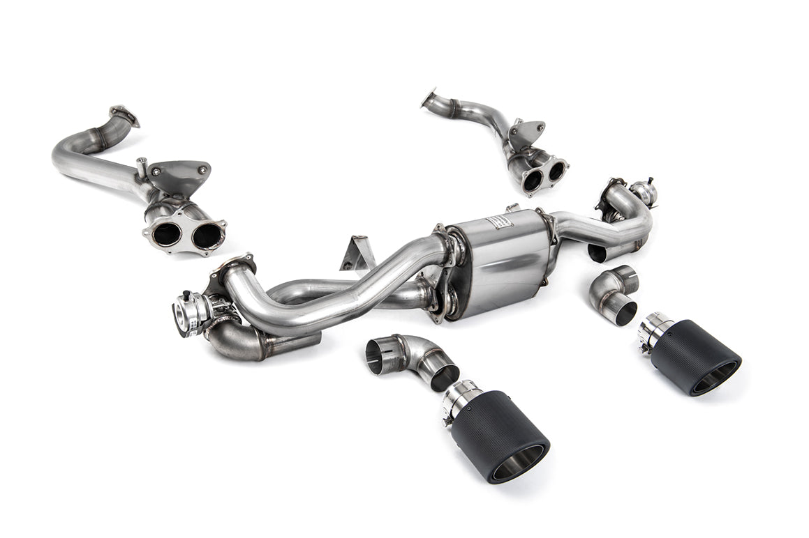 Milltek Sport Auspuffanlage passend für Porsche Boxster & Cayman 718 GTS 4.0 - carbon Endrohre