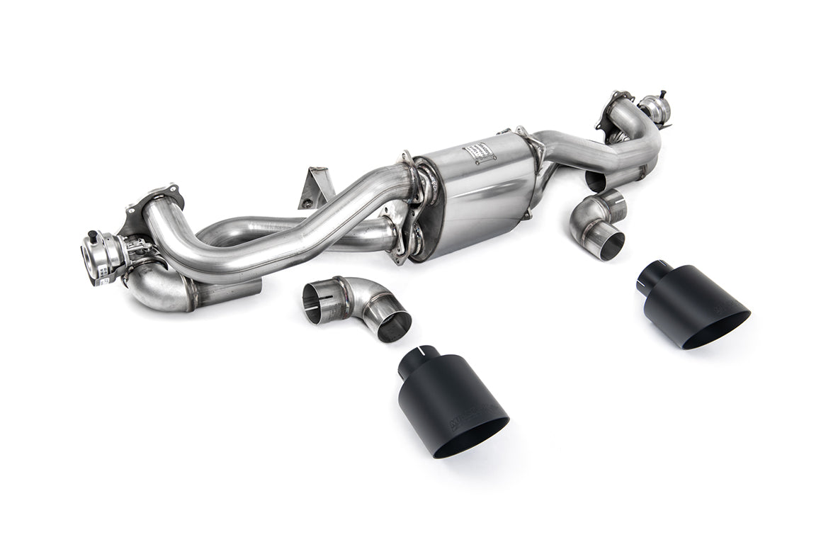Milltek Sport Auspuffanlage passend für Porsche Cayman 718 GT4 4.0 - schwarze Endrohre