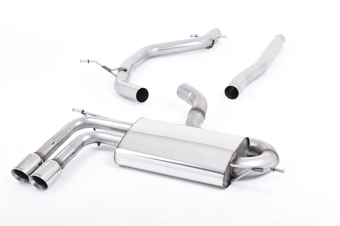 Milltek Sport Auspuffanlage passend für Audi A3 8P & VW Golf Mk6 GTD & Scirocco GT 2.0 TDI 170PS - polierte Endrohre