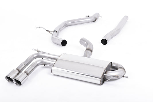 Milltek Sport Auspuffanlage passend für Audi A3 8P & VW Golf Mk6 GTD & Scirocco GT 2.0 TDI 170PS - polierte Endrohre