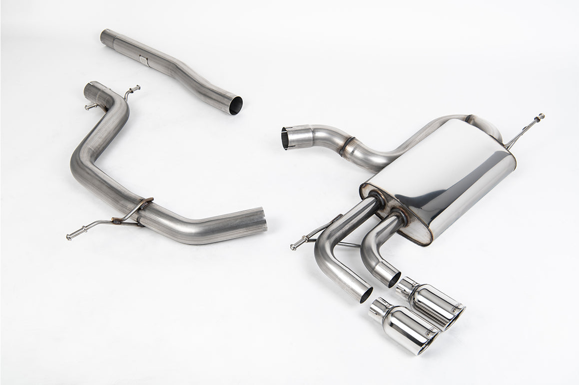 Milltek Sport Auspuffanlage passend für Seat Leon FR 2.0 TDI & VW Golf Mk5 GT 2.0 TDI - polierte Endrohre