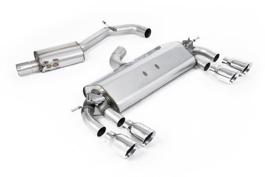 Milltek Sport Auspuffanlage passend für VW Golf 7 Mk7 R 2.0 TSI - Quad GT100 poliert