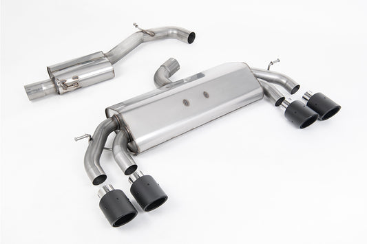 Milltek Sport Abgasanlage passend für VW Golf VII R 2.0 TSI 4motion Facelift - resonated - runde Carbon Endrohre